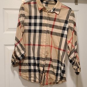Authentic Women's Burberry checked shirt in size L